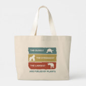 Aangedreven door Planten vegerdieren Grote Tote Bag (Achterkant)