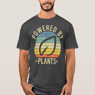 Aangedreven door Planten Vegetarian Vegan Workout T-shirt