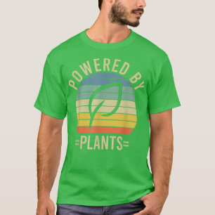 Aangedreven door Planten Vegetarian Vegan Workout T-shirt