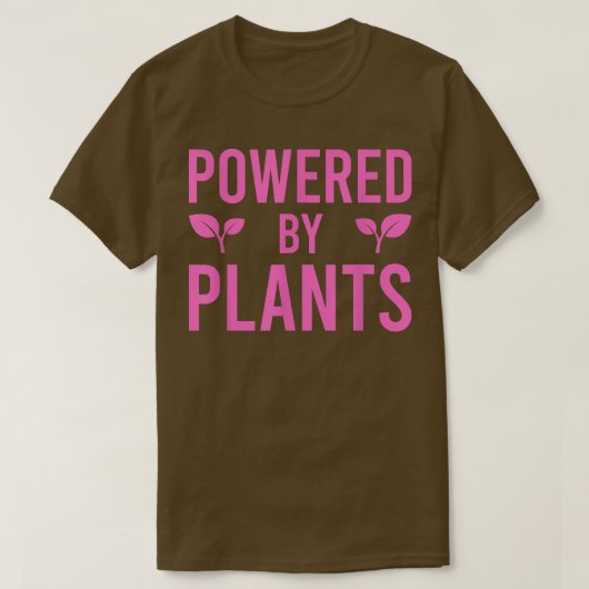 Aangedreven door Planten Vegetarian Vegan Workout T-shirt (Design voorkant)