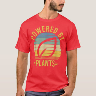 Aangedreven door Planten Vegetarian Vegan Workout  T-shirt