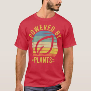 Aangedreven door Planten Vegetarian Vegan Workout T-shirt