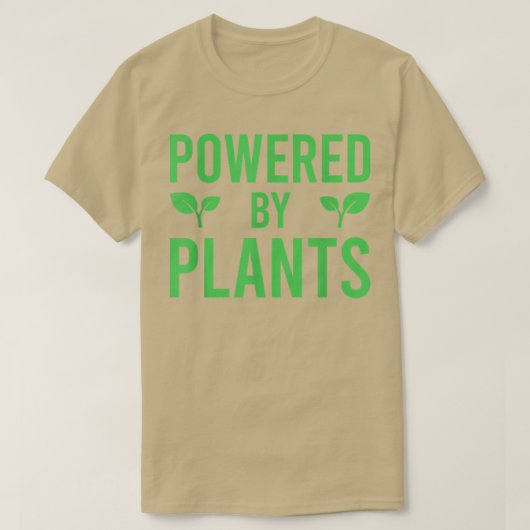 Aangedreven door Planten Vegetarian Vegan Workout  T-shirt (Design voorkant)