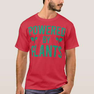 Aangedreven door Planten Vegetarian Vegan Workout T-shirt