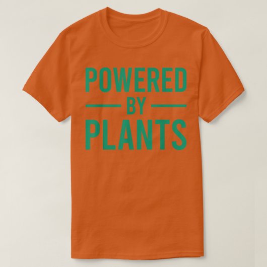 Aangedreven door Planten Vegetarian Vegan Workout T-shirt (Design voorkant)