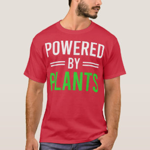 Aangedreven door Planten Vegetarian Vegan Workout T-shirt