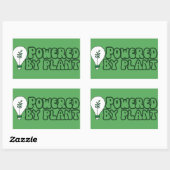 Aangedreven door Planten Vegetarische Gym Rechthoekige Sticker (Vel)