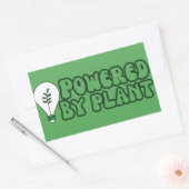 Aangedreven door Planten Vegetarische Gym Rechthoekige Sticker (Envelop)