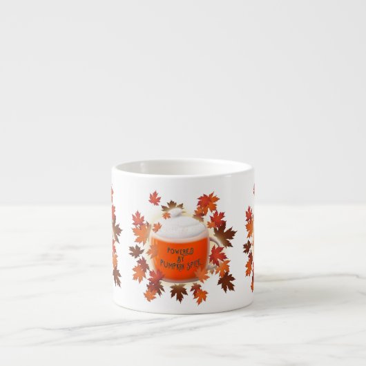 Aangedreven door pompoenen espresso kop (Voorkant)