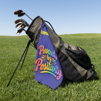 Aangedreven door positiviteit golfhanddoek