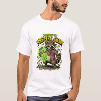 Aangedreven door Pure Wilde Energie Grappige Wasbe T-shirt