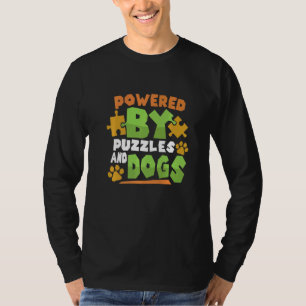 Aangedreven door puzzels en honden Puzzler Board G T-shirt