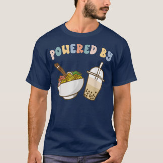Aangedreven door Ramen en Boba Tea Cute Bubble Mil T-shirt