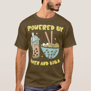 Aangedreven door Ramen en Boba Tea Japans voedseld T-shirt