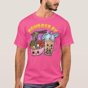 Aangedreven door Ramen en Bubble Tea Anime Lover F T-shirt