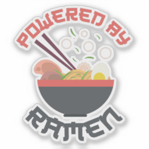 Aangedreven door Ramen Sticker