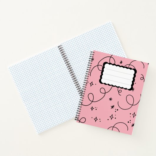 Aangedreven door roze Notitieboek (Binnen)