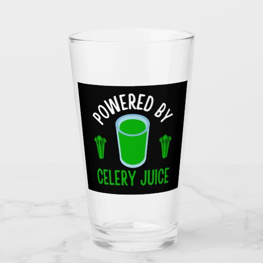 Aangedreven door selderij Juice Glas (Voorkant)