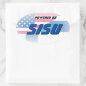 Aangedreven door SISU Ovale Sticker (Tas)