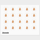 Aangedreven door snacks - Funny Hamster Food Lover Ronde Sticker (Vel)
