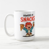 Aangedreven door snacks - Schattige Cartoon Food L Koffiemok (Links)
