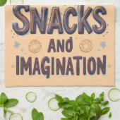 Aangedreven door Snacks Verbeelding Grappig Voedse Theedoek (Gevouwen)
