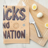 Aangedreven door Snacks Verbeelding Grappig Voedse Theedoek (Quarter Fold)