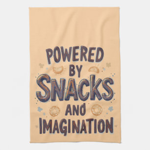 Aangedreven door Snacks Verbeelding Grappig Voedse Theedoek
