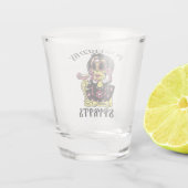 Aangedreven door Spirits Vrouw Shot Glas (Achterkant)