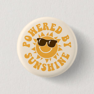 Aangedreven door Sunshine Happy Fun Summer Vacatio Ronde Button 3,2 Cm