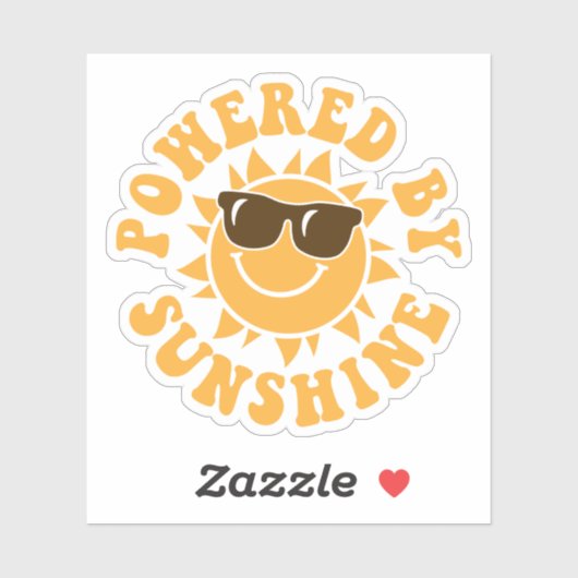 Aangedreven door Sunshine Happy Fun Summer Vacatio Sticker (Vel)