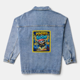 Aangedreven door Sushi – Schattige Superheld Sushi Denim Jacket