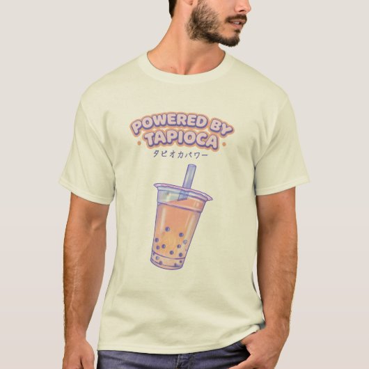 Aangedreven door Tapioca Cute Bubble Tea T-Shirt (Voorkant)
