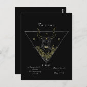 'Aangedreven door Taurus' Briefkaart (Voorkant / Achterkant)