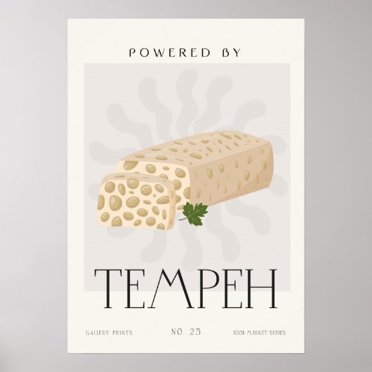 Aangedreven door Tempeh Plant Based Kitchen Decor Poster (Voorkant)