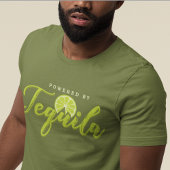 Aangedreven door Tequila Lime Groen Grappige Feest T-shirt