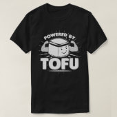 Aangedreven door Tofu Sustainable Soy Vegetarian V T-shirt (Design voorkant)