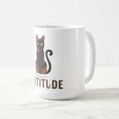 Aangedreven door Tortitude Grappige Kat Illustrati Koffiemok (Voorkant rechts)