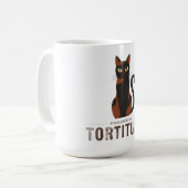 Aangedreven door Tortitude Grappige Kat Illustrati Koffiemok (Voorkant links)