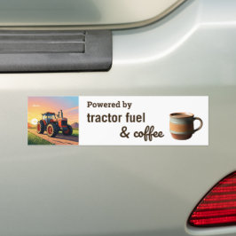Aangedreven door tractor Fuel Coffee Mok Farming H Bumpersticker