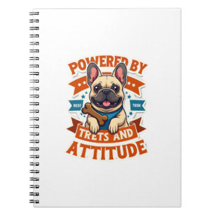 Aangedreven door Treats And Attitude Franse Bulldo Notitieboek