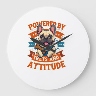Aangedreven Door Treats En Attitude Franse Bulldog Grote Klok