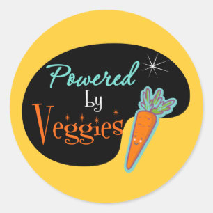 Aangedreven door Veggies Ronde Sticker