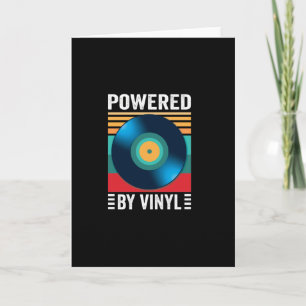 Aangedreven door vinyl muziekrecord retro vintage kaart