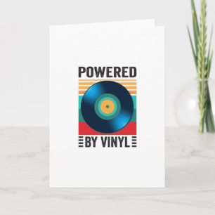 Aangedreven door vinyl muziekrecord retro vintage kaart