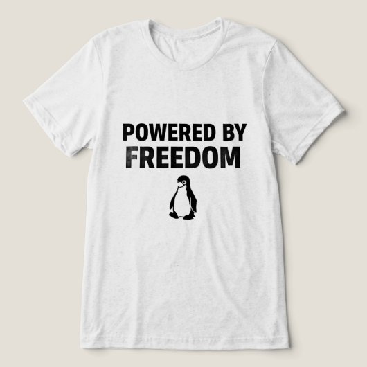 Aangedreven door vrijheid Tri-Blend shirt (Design voorkant)