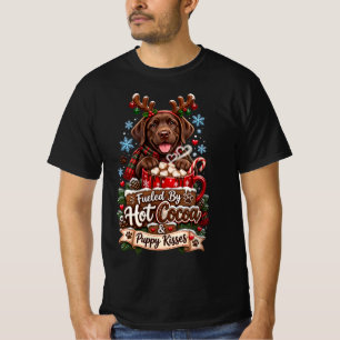 Aangedreven Door Warme Chocolademelk En Puppyshake T-shirt