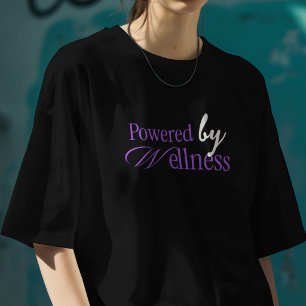 Aangedreven door Wellness Minimalistische Paarse T T-shirt