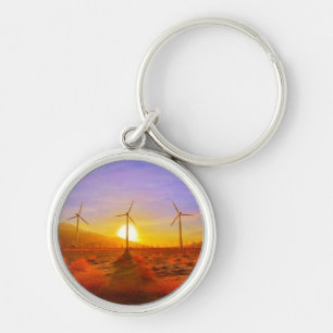 Aangedreven door wind sleutelhanger