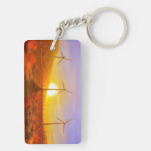 Aangedreven door wind sleutelhanger (achterkant)